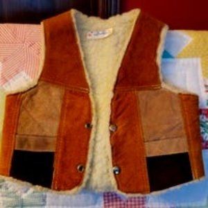 Vintage childs leather vest